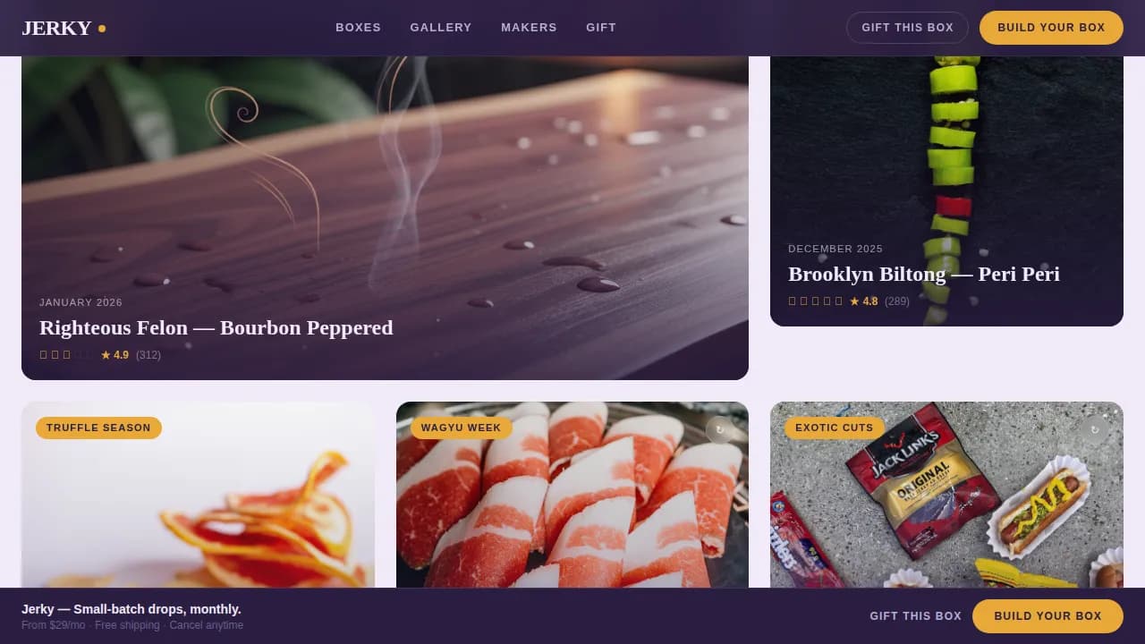 Savor — Gourmet Snack Club Landing Page Template