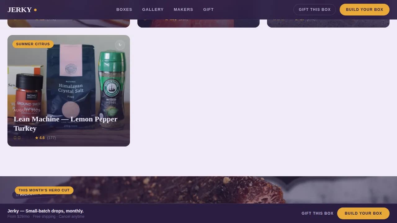Savor — Gourmet Snack Club Landing Page Template