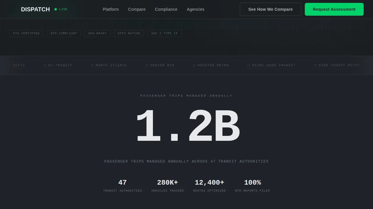 Transit — Coordinated Public Mobility Landing Page Template