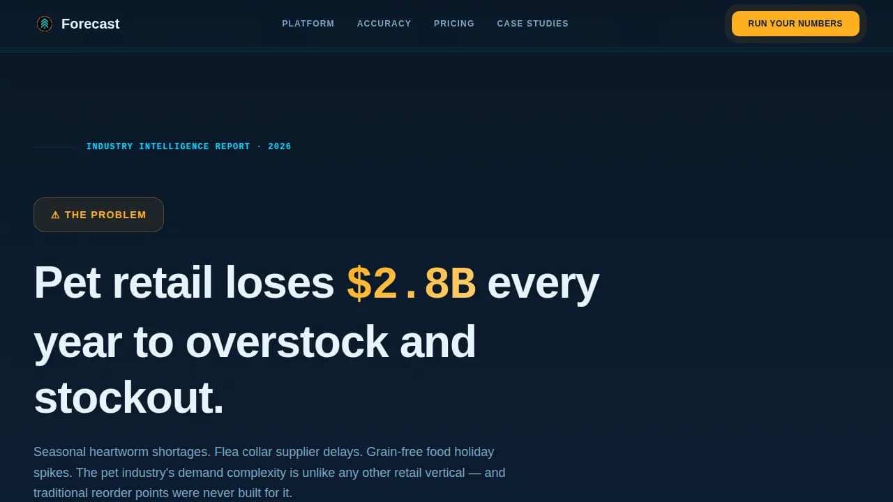 Predict — Smart Pet Supply Optimization Landing Page Template