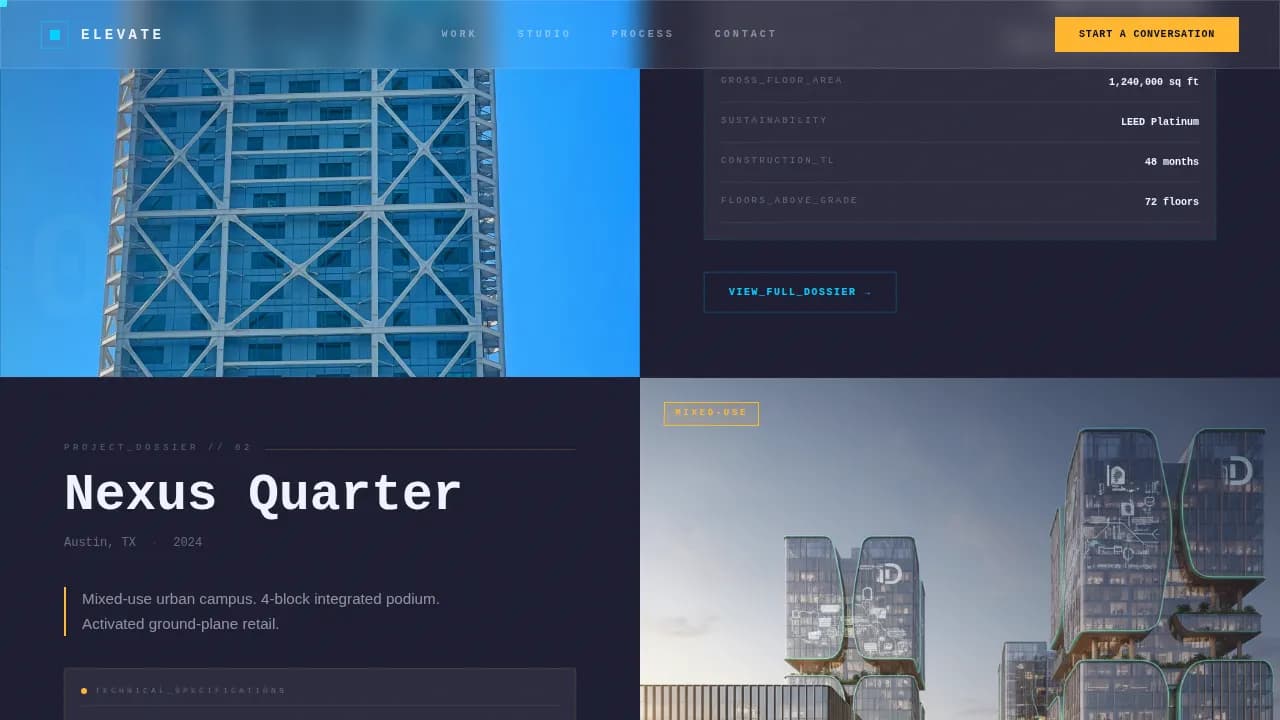 Apex — Architectural Design Showcase Landing Page Template