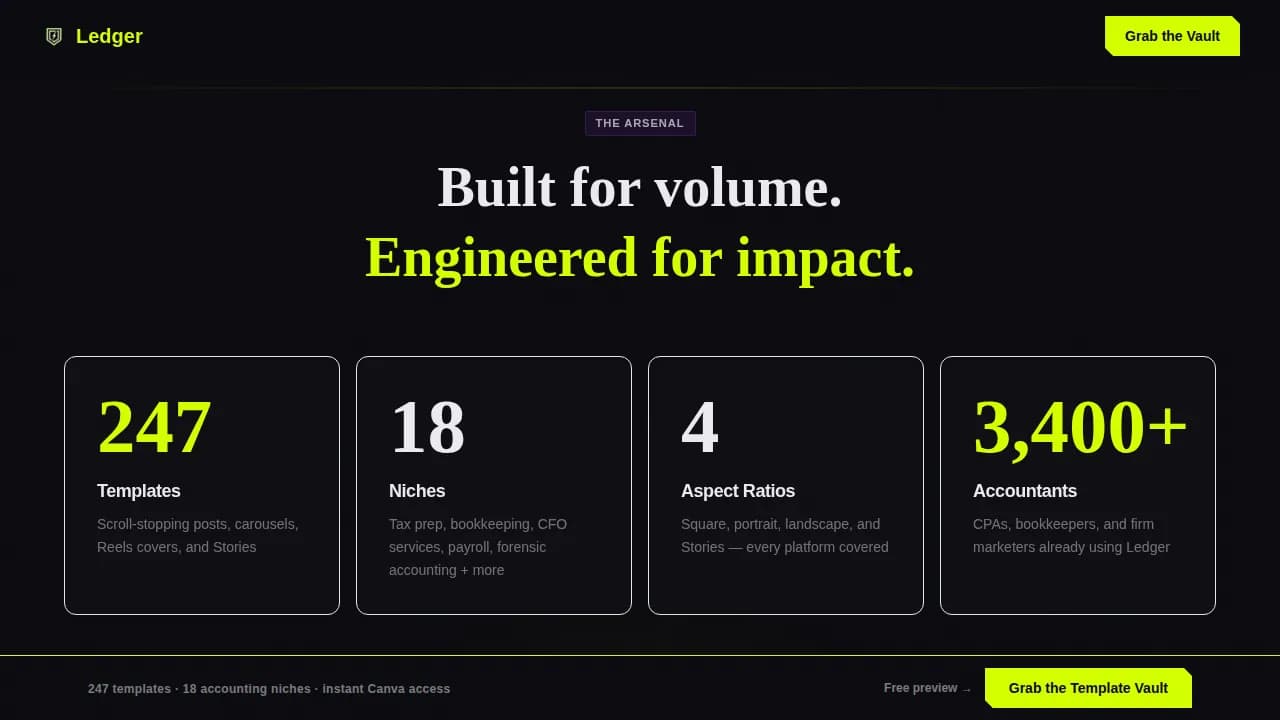 Engage — Viral Accounting Social Media Landing Page Template