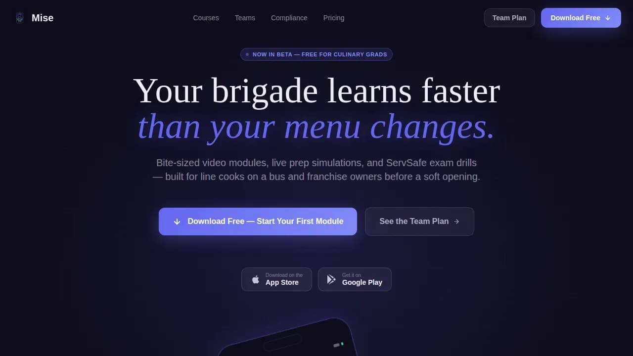 Saucier — Expert Culinary Training Landing Page Template