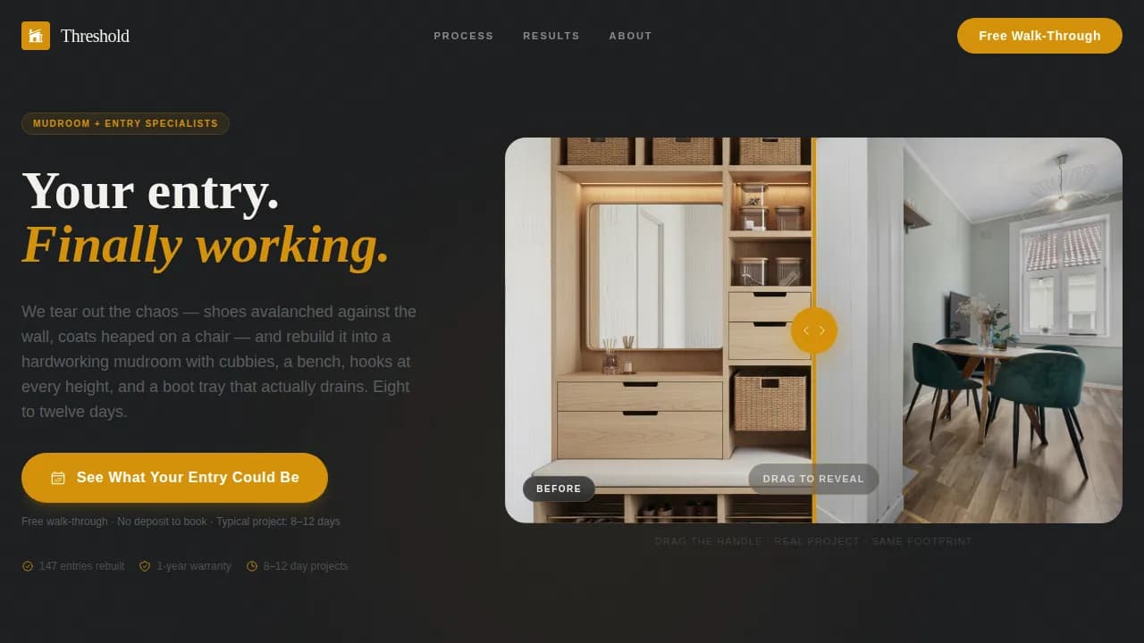 Entrance — Robust Entryway Renovation Landing Page Template