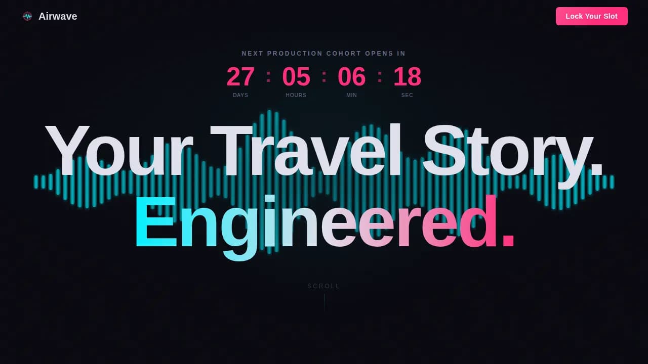 Broadcast — Premium Travel Podcast Landing Page Template