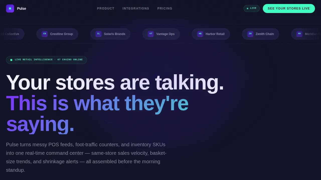 Retail Software & SaaS Professional Website Template