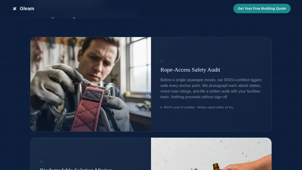 Sparkle — Window Cleaning Service Landing Page Template