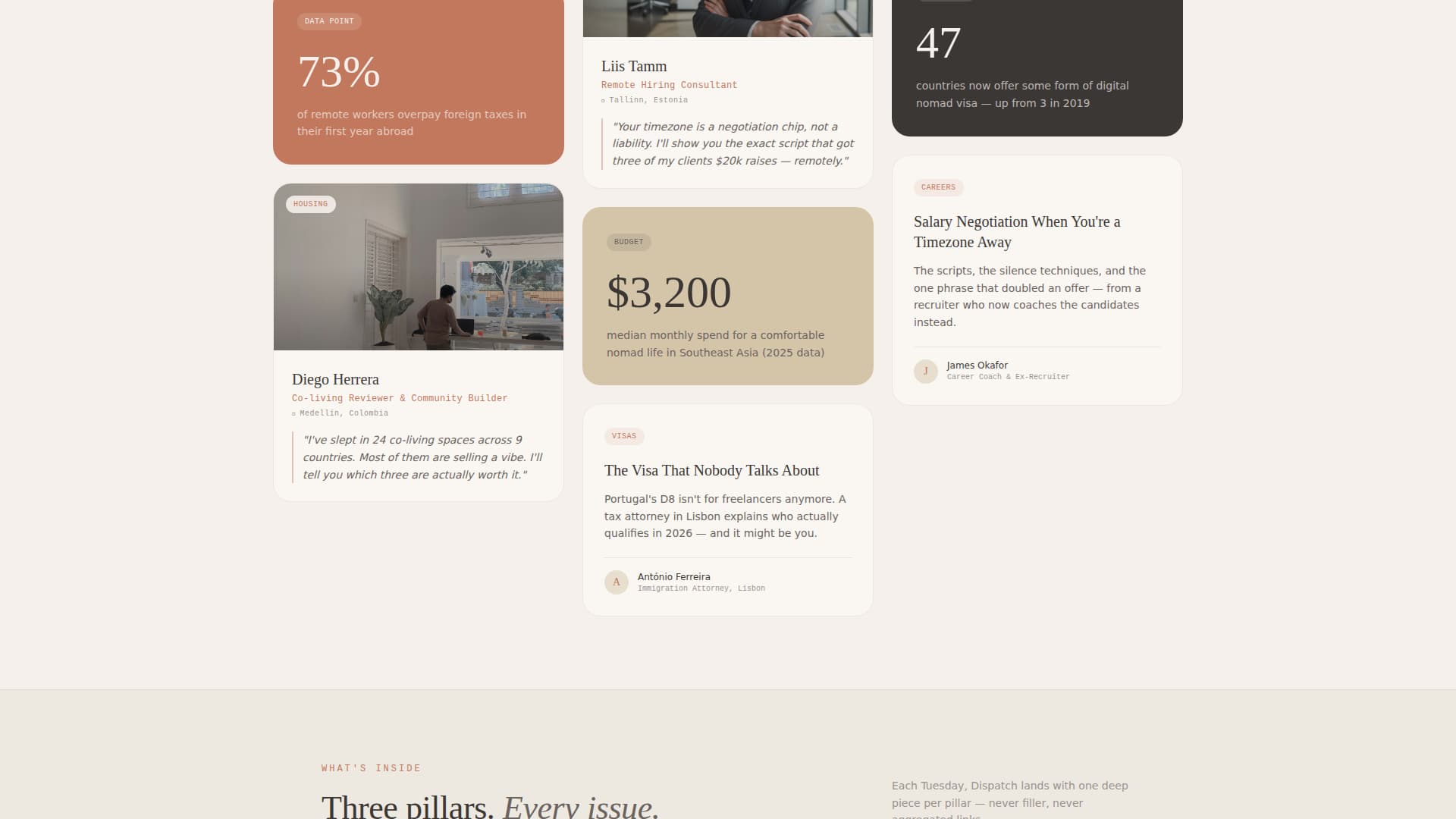 Dispatch - Wanderlust Newsletter Landing Page Template