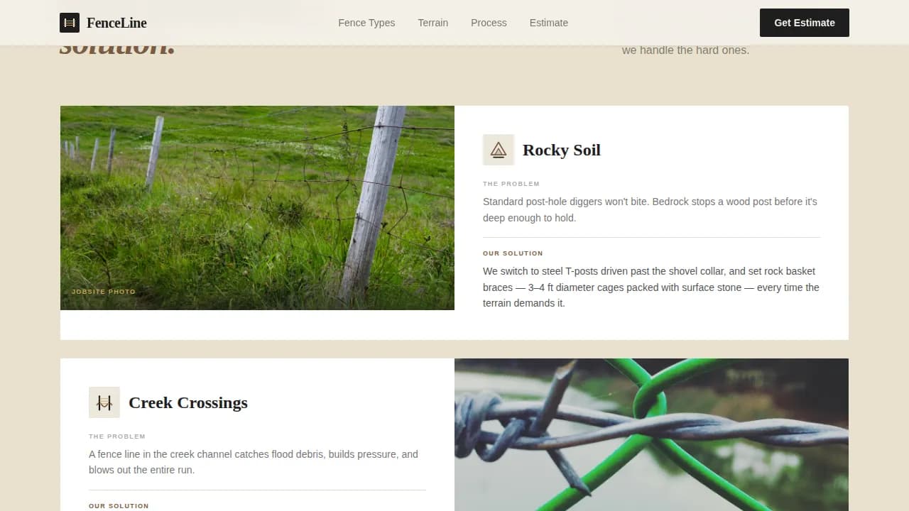 Perimeter — Farm Ranch Fencing Landing Page Template