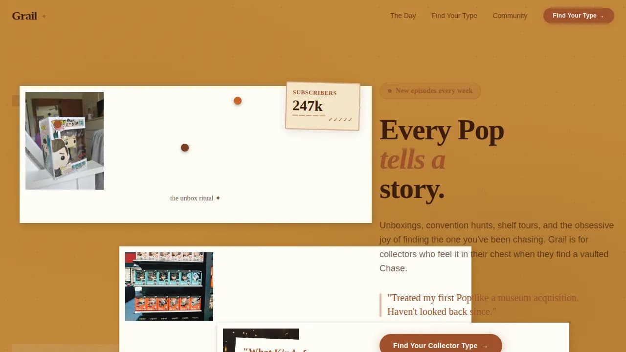 Collect — Passion Collectible Marketplace Landing Page Template