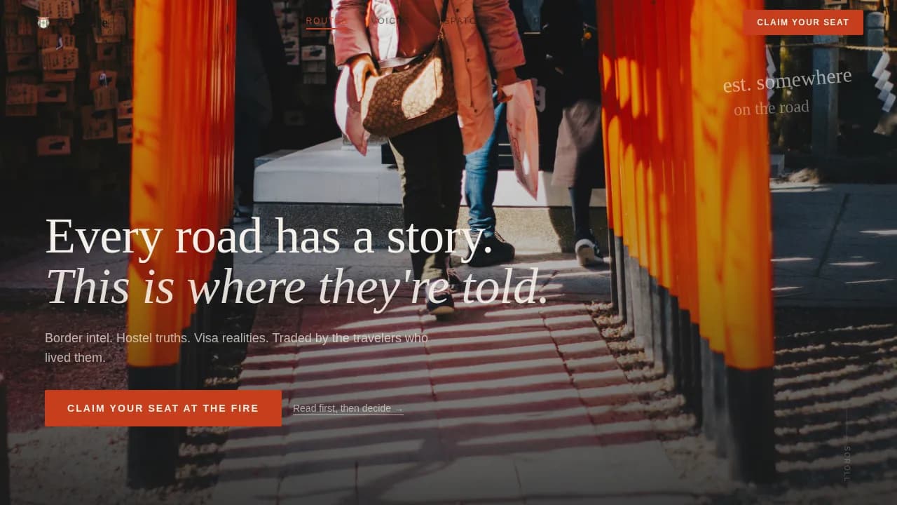 Roam — Travel Community Forum Landing Page Template