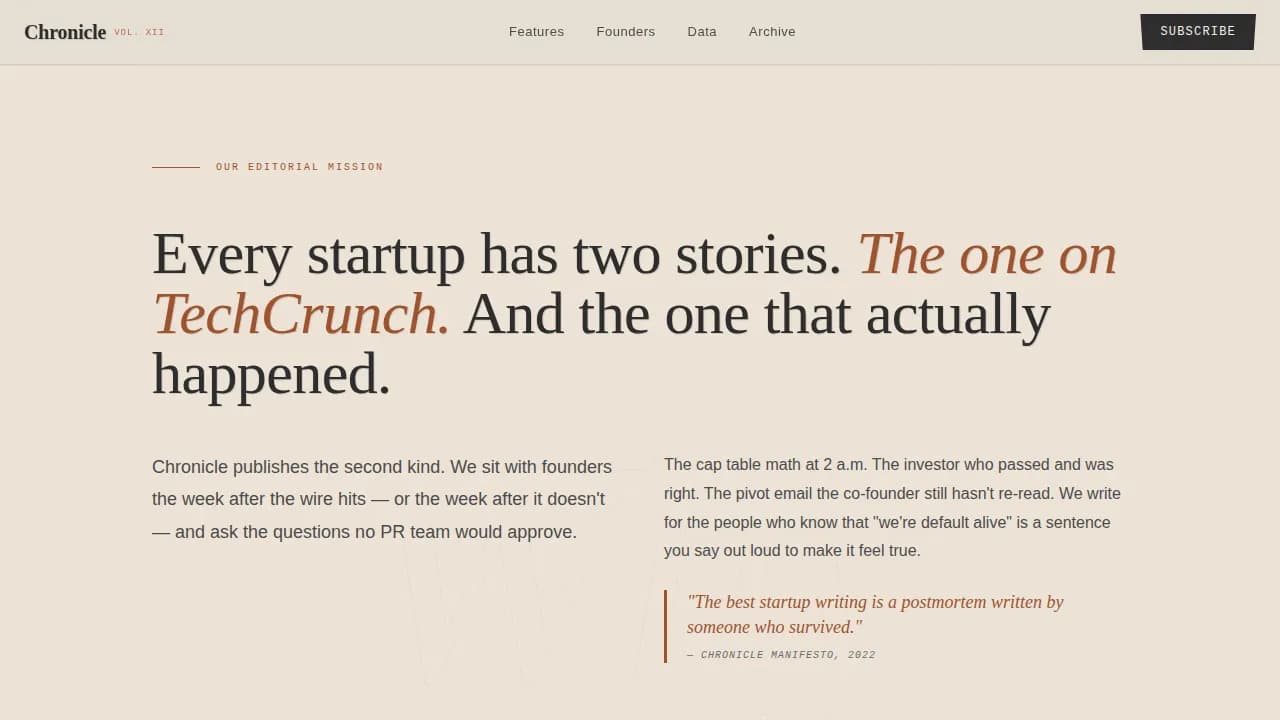 Stories — Innovative Tech Publication Landing Page Template
