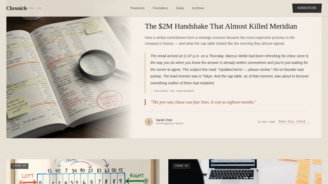 Stories — Innovative Tech Publication Landing Page Template