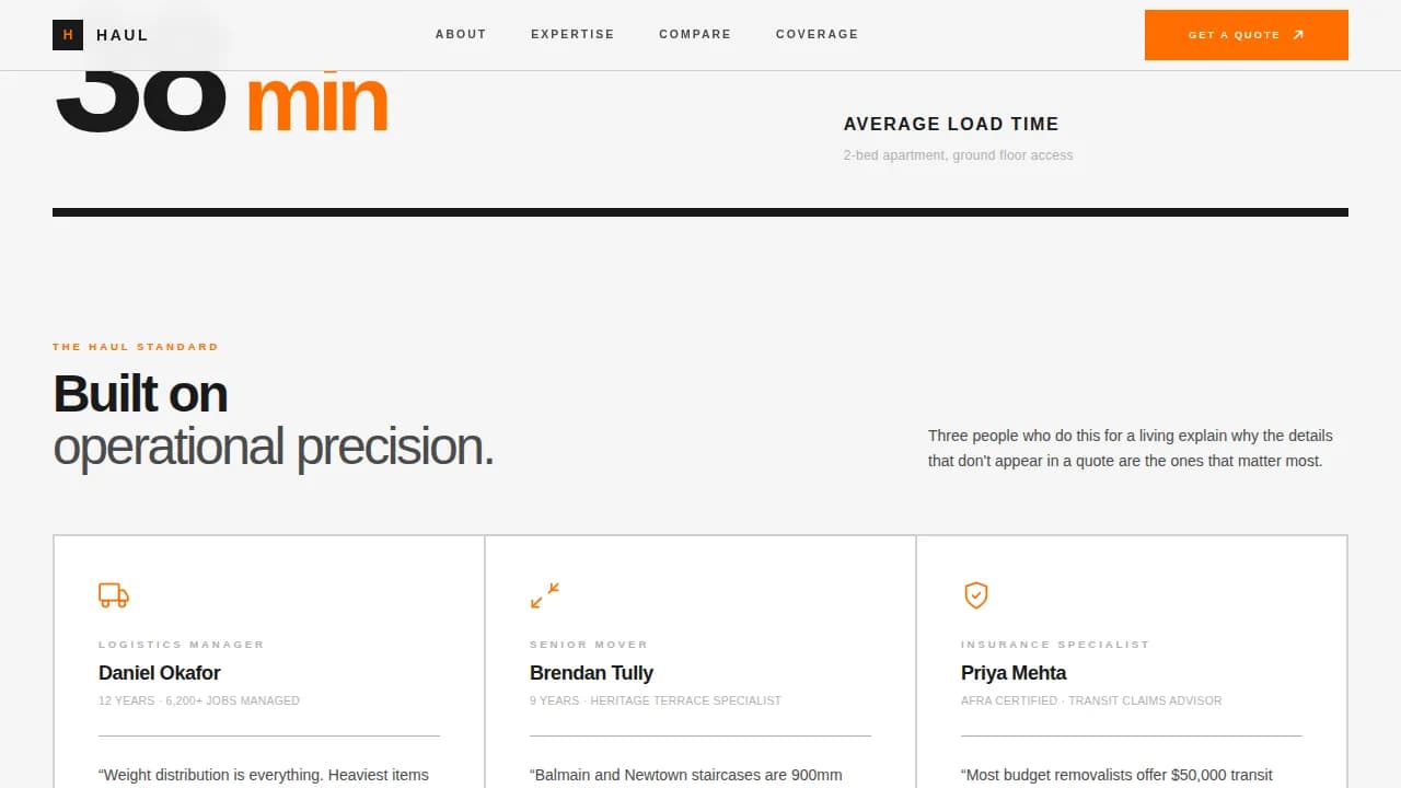 Transport — Authoritative Relocation Guide Landing Page Template