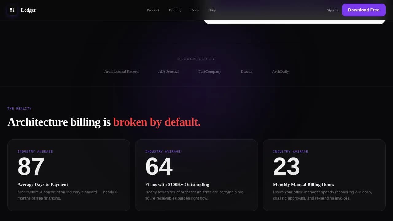 Settle — Fast Architect Payments Landing Page Template
