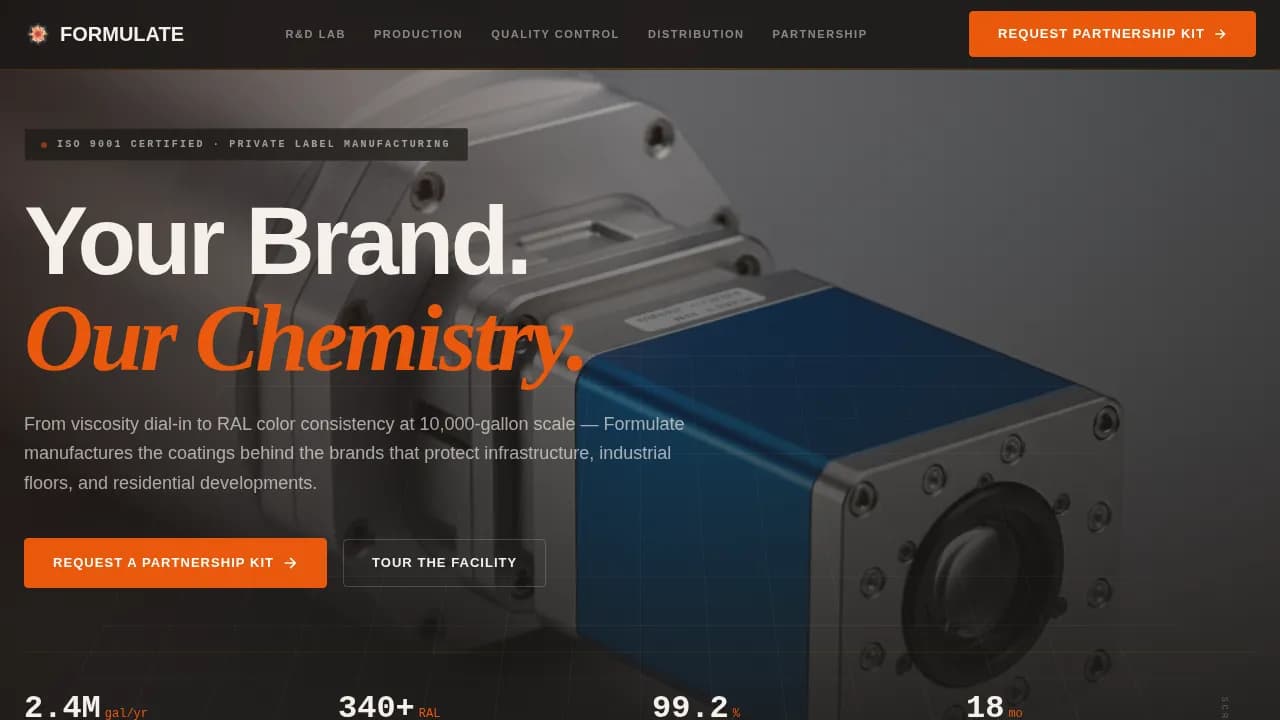 Coatings — Industrial Manufacturing Alliance Landing Page Template