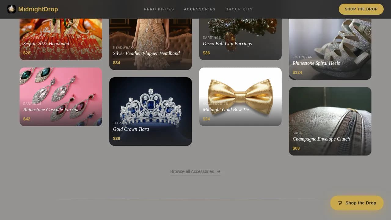 Celebrate — Exclusive Holiday Gala Landing Page Template
