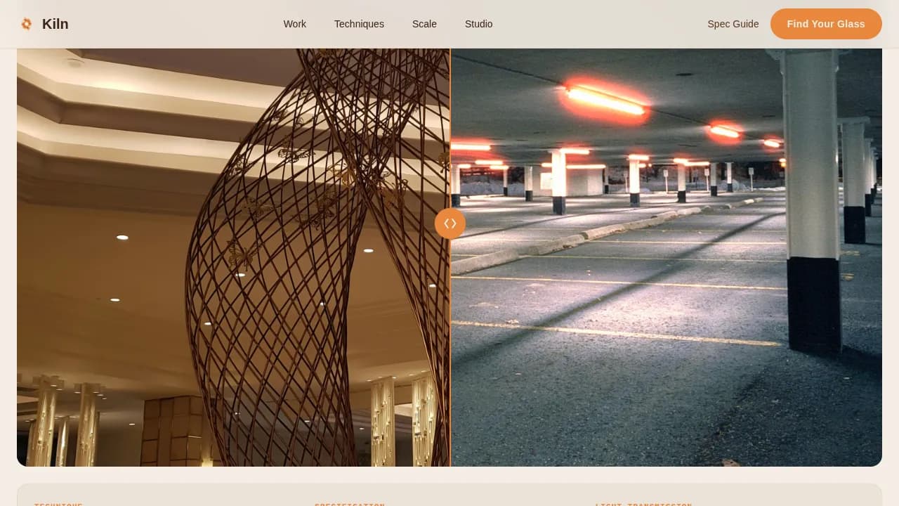 Furnace — Artisan Glassblowing Studio Landing Page Template