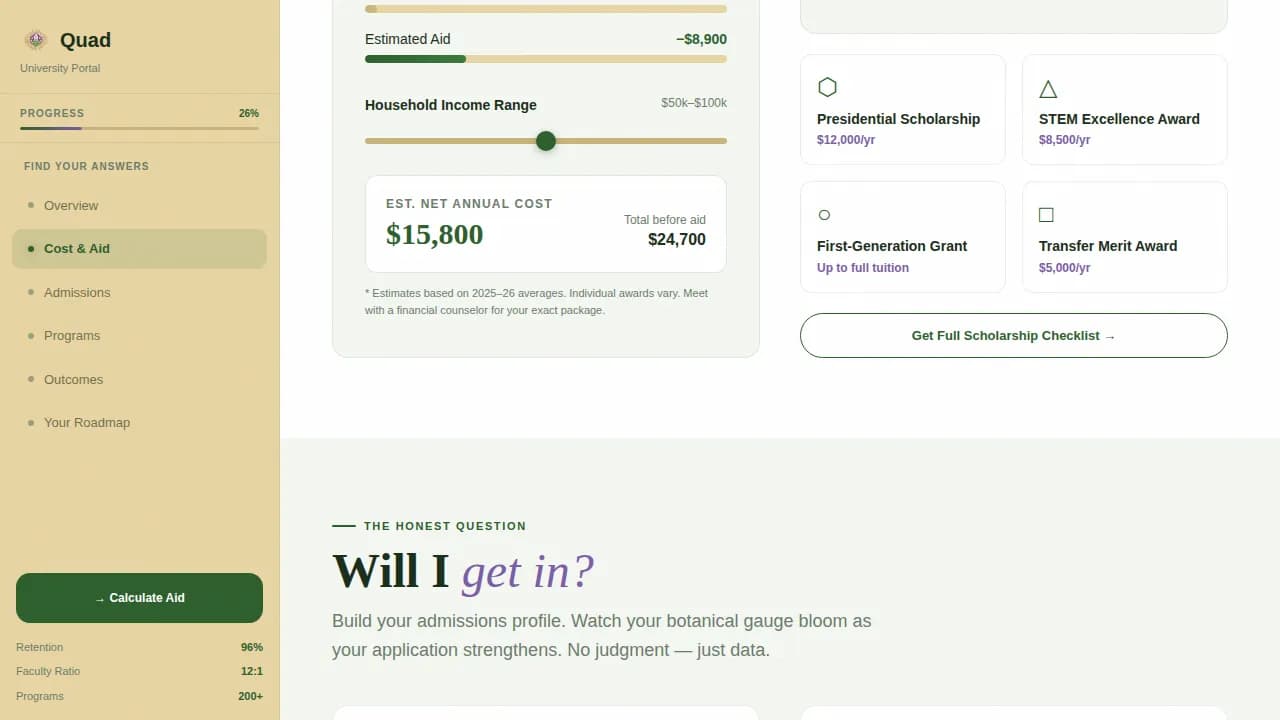 Journey — Immersive University Explorer Landing Page Template