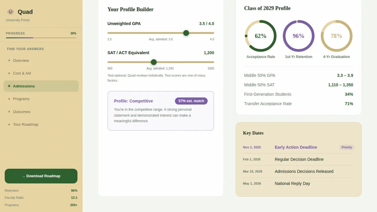 Journey — Immersive University Explorer Landing Page Template