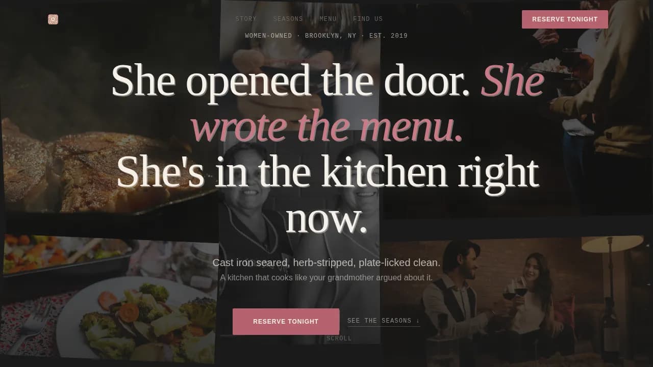 Canvas — Vibrant Female-Founded Bistro Landing Page Template