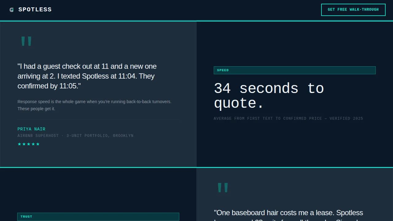 Professional Cleaning Service Credibility-First Website Template