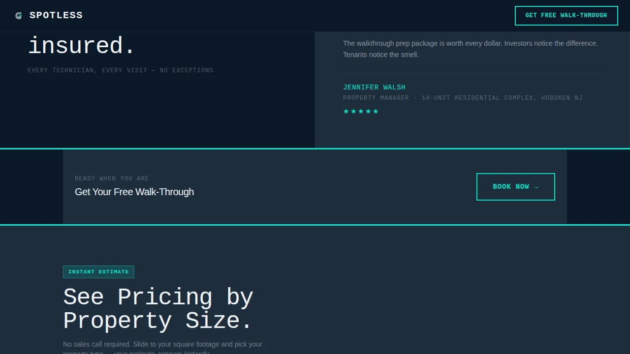 Professional Cleaning Service Credibility-First Website Template