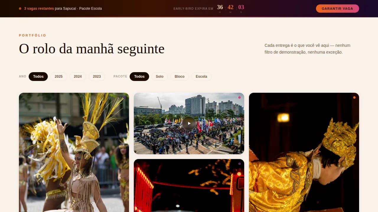 Festive — Curated Carnival Media Landing Page Template