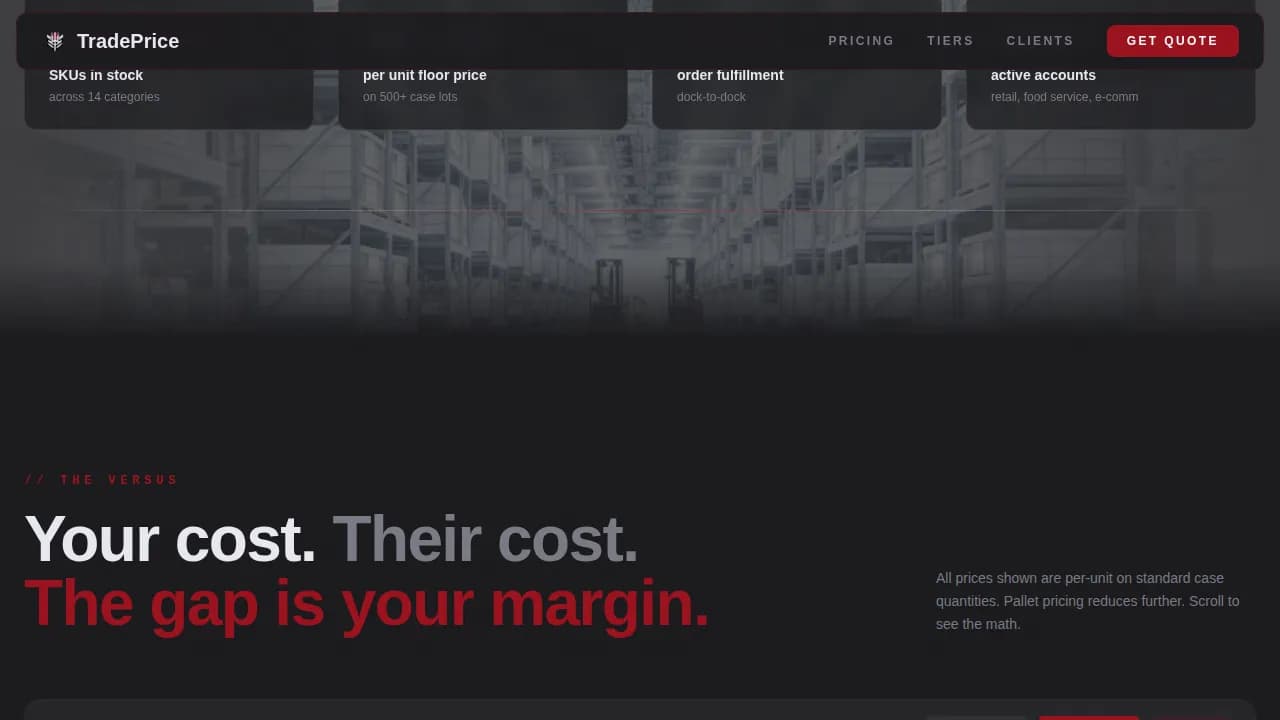 Source — Transparent Industrial Supplier Landing Page Template