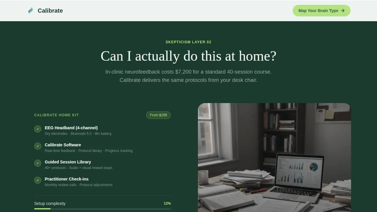 Mindshift — Advanced Neurofeedback Training Landing Page Template