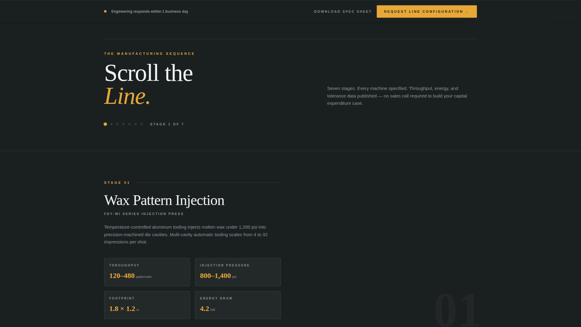 Foundry - Precision Casting Landing Page Template