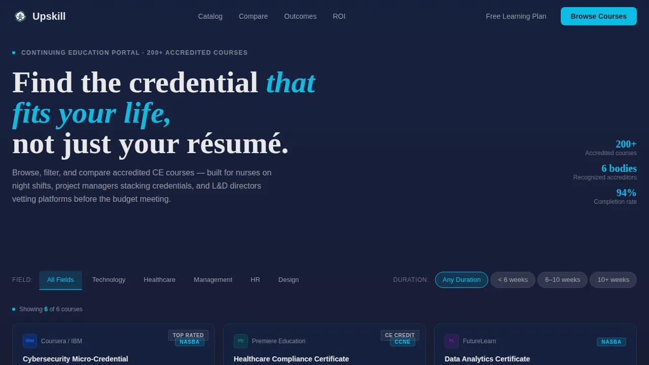 Master — Course Discovery Education Landing Page Template
