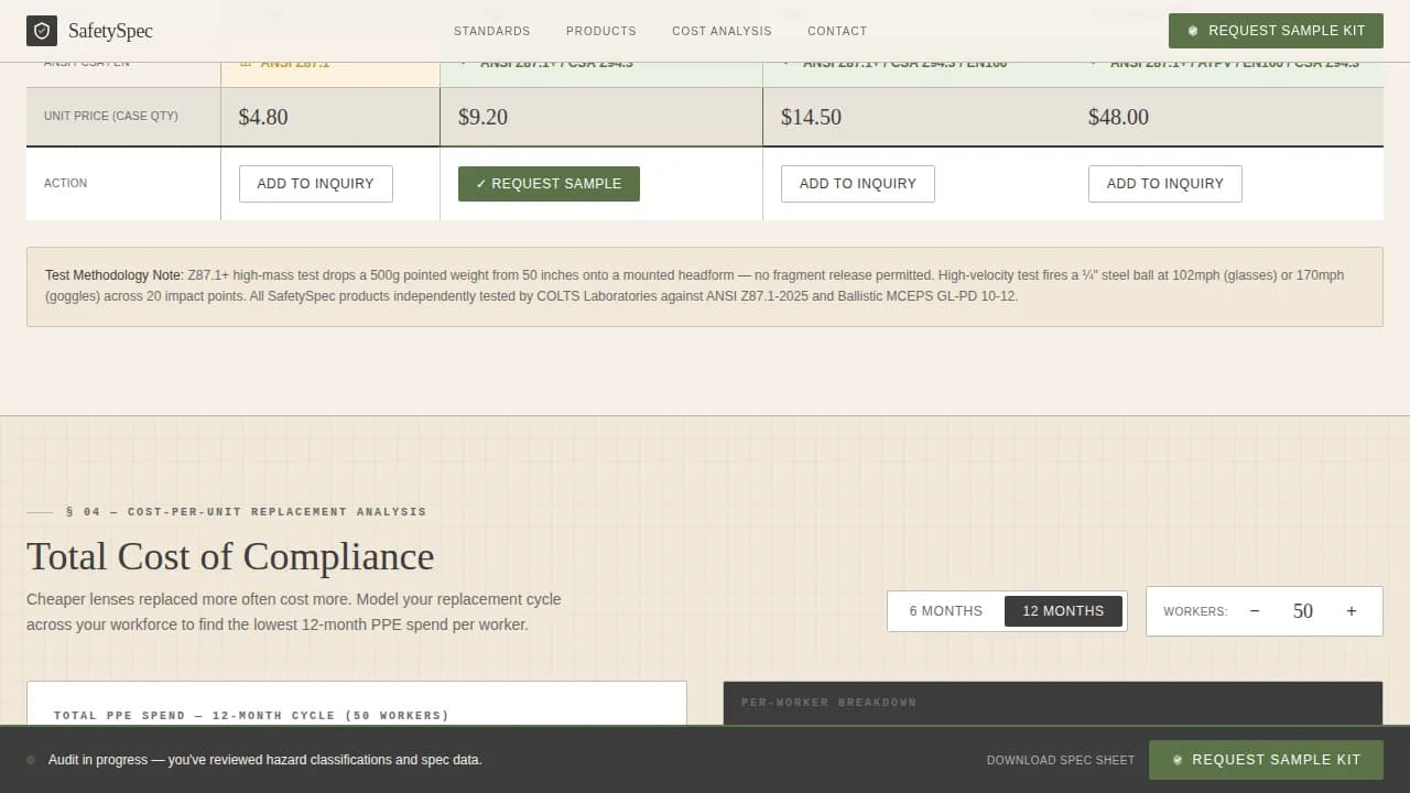 Blueprint — Compliance Dashboard Landing Page Template