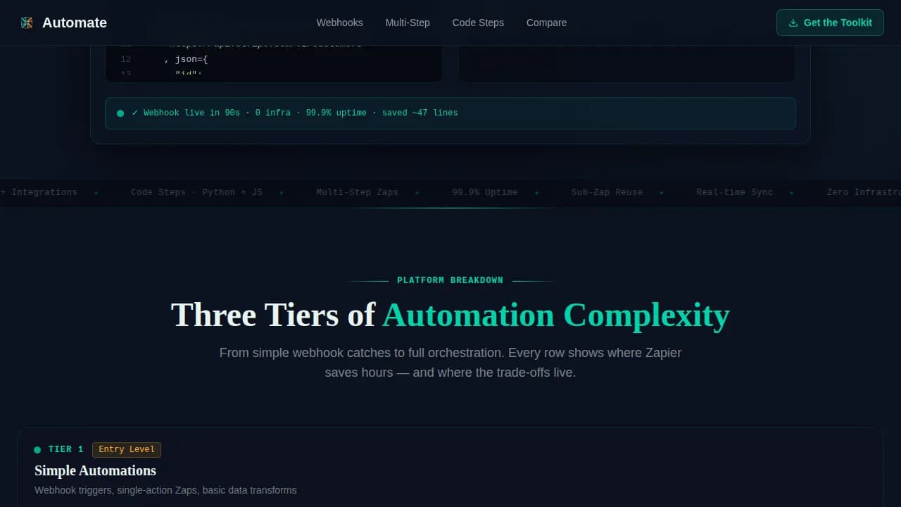 Orchestrate — Developer Zapier Automation Landing Page Template