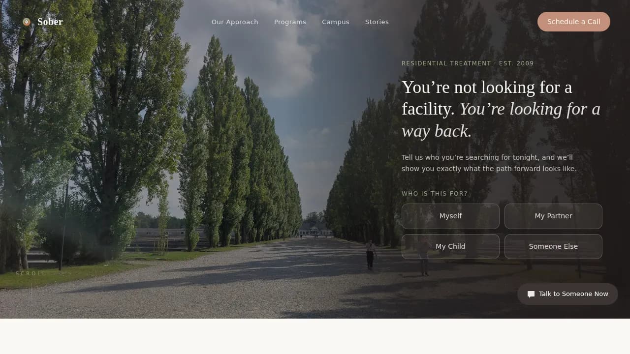 Serenity — Compassionate Recovery Facility Landing Page Template