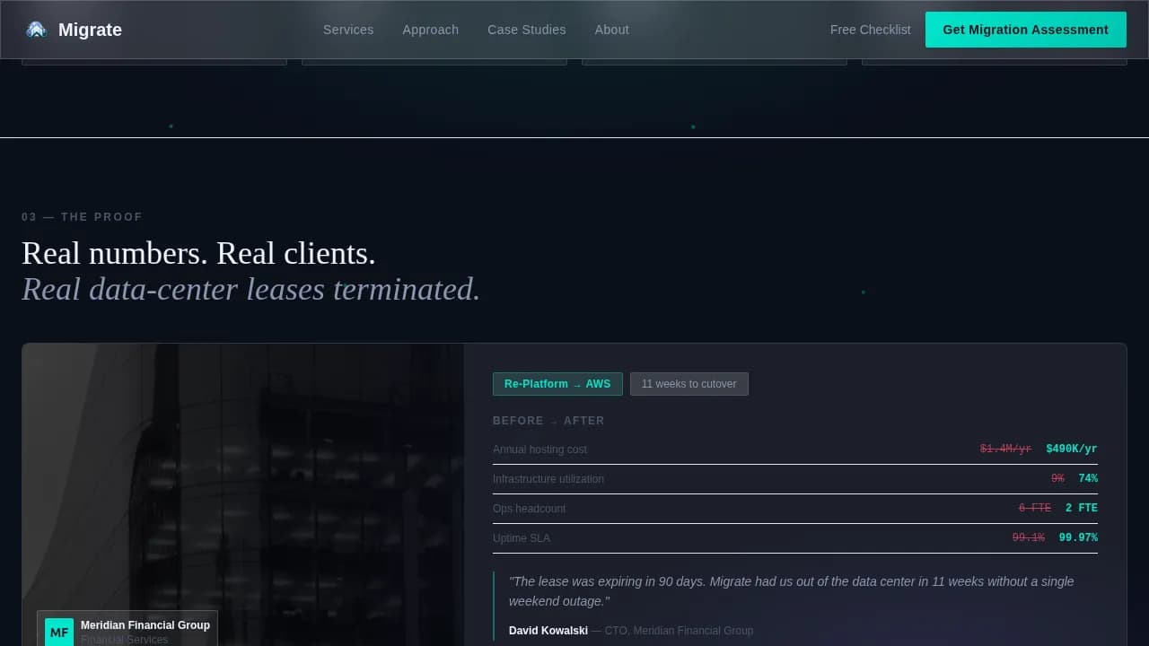 Transition — Expert Cloud Consulting Landing Page Template
