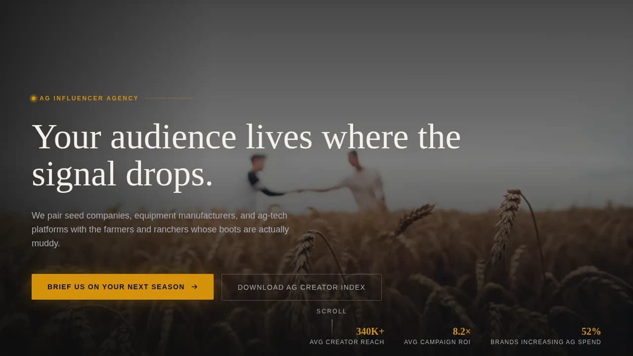 Harvest — Dynamic Agribusiness Marketing Landing Page Template