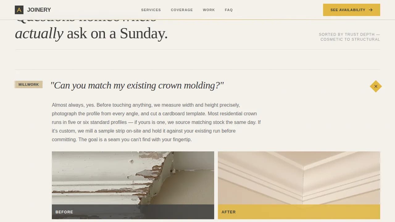 Carpenter Booking Website Template