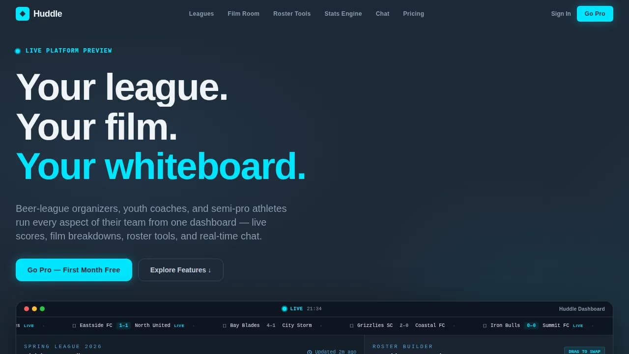 Sports Digital Presence Comparison Website Template