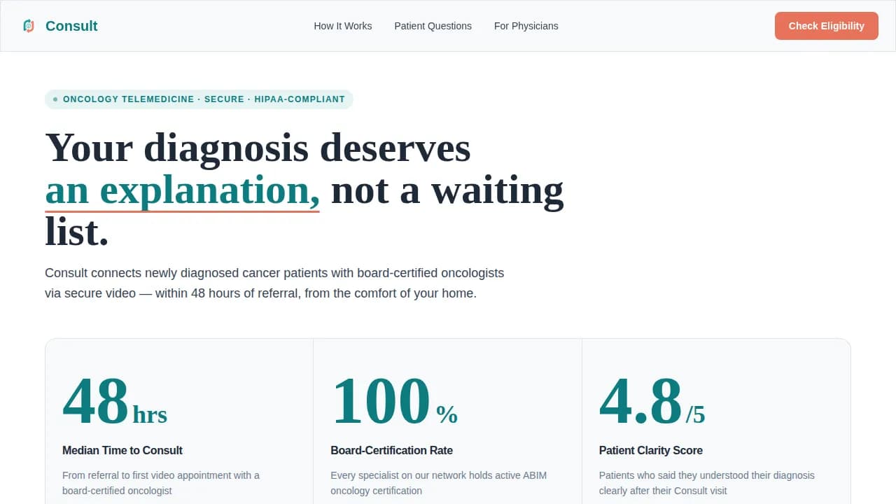Oncology Medicine FAQ Website Template