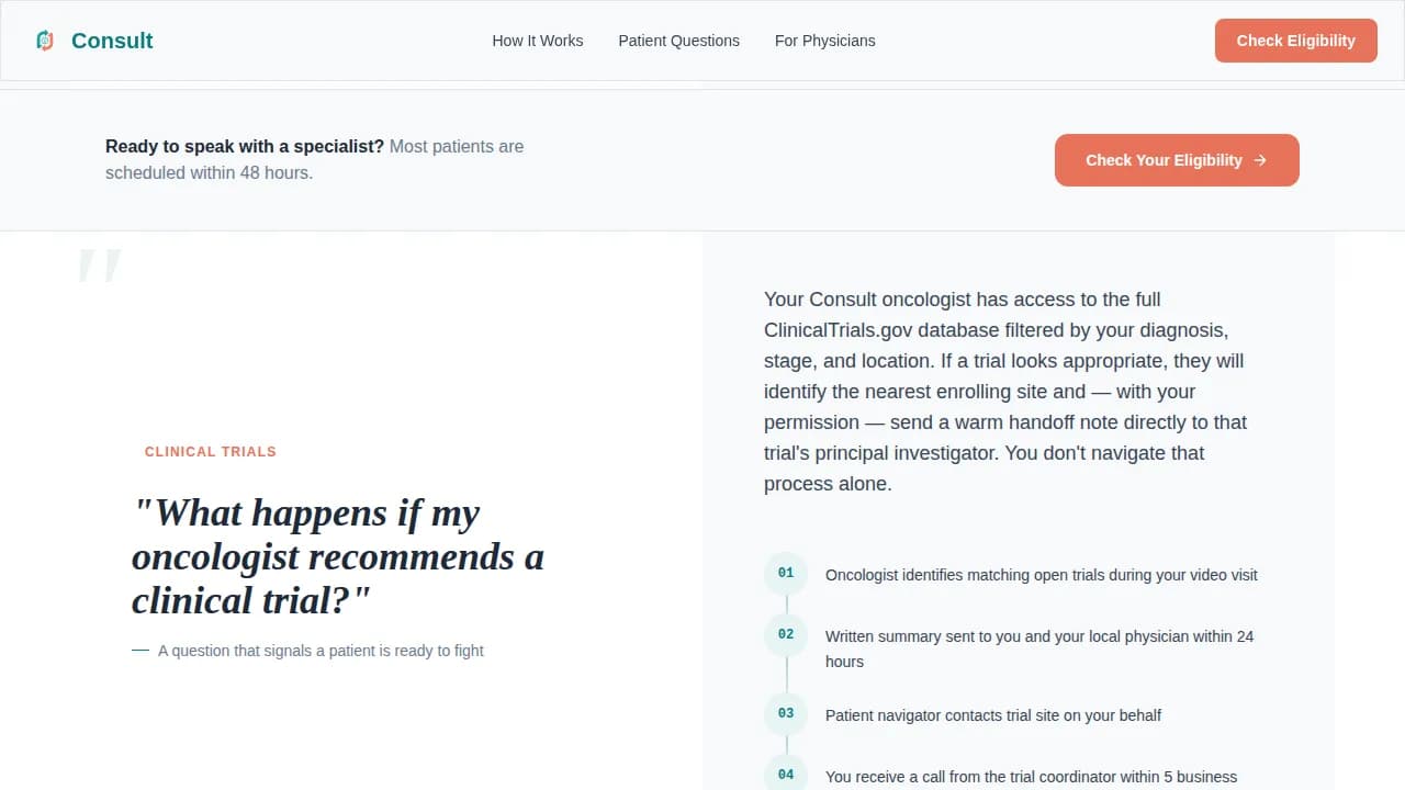 Oncology Medicine FAQ Website Template