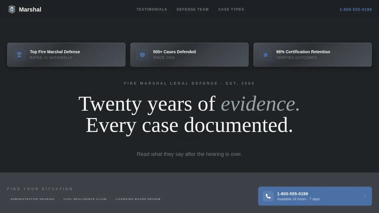 Firewatch — Trusted Defense Landing Page Template