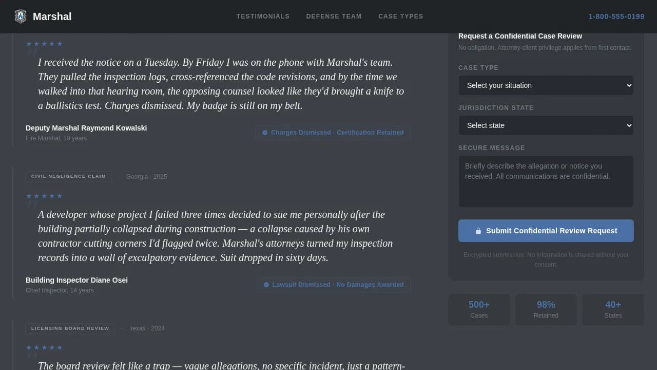 Firewatch — Trusted Defense Landing Page Template
