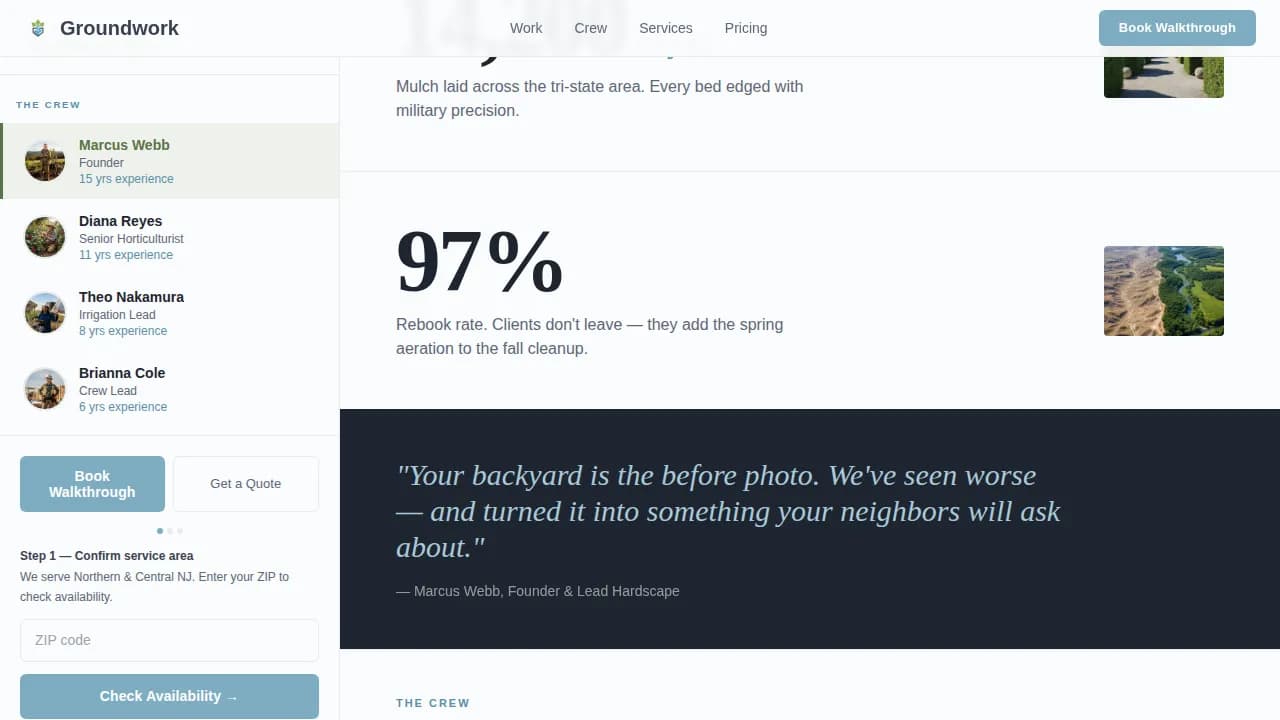 Cultivate — Expert Landscape Design Landing Page Template