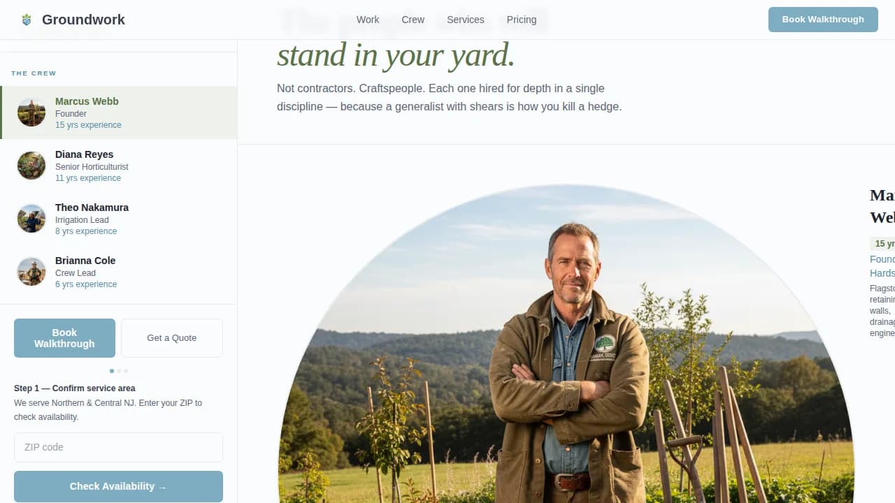 Cultivate — Expert Landscape Design Landing Page Template