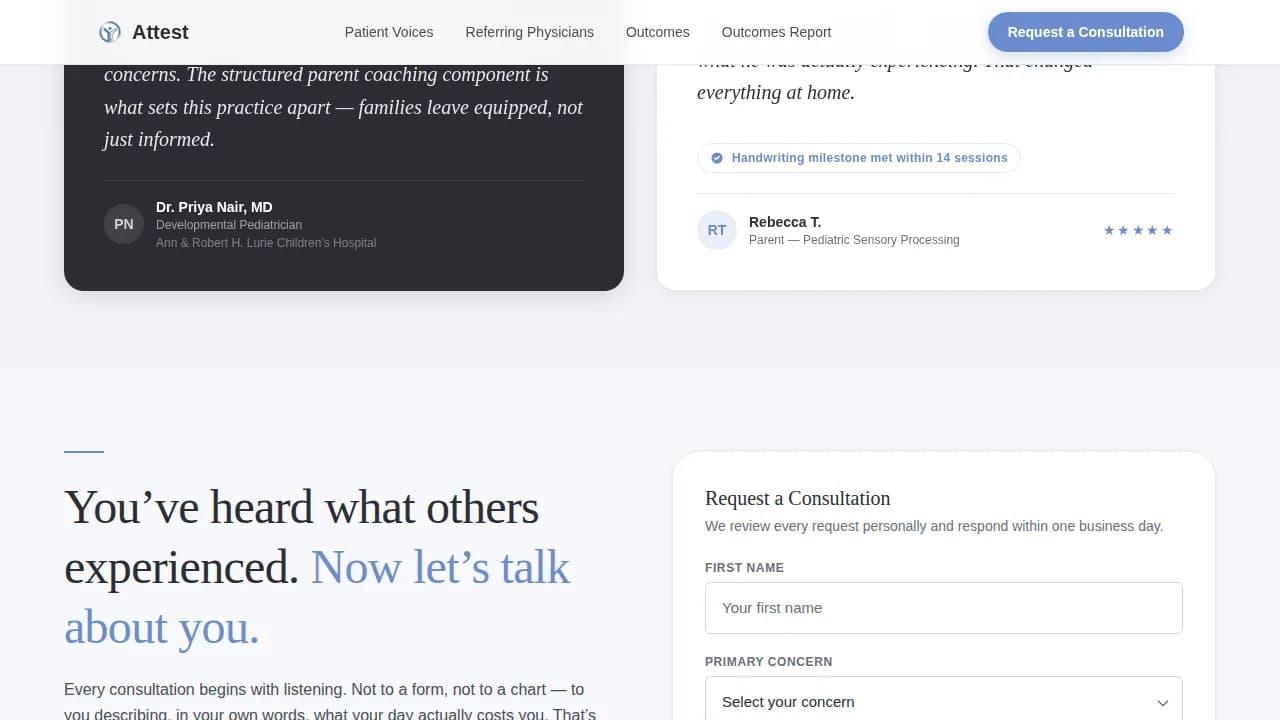 Rehabilitate — Occupational Therapist Landing Page Template