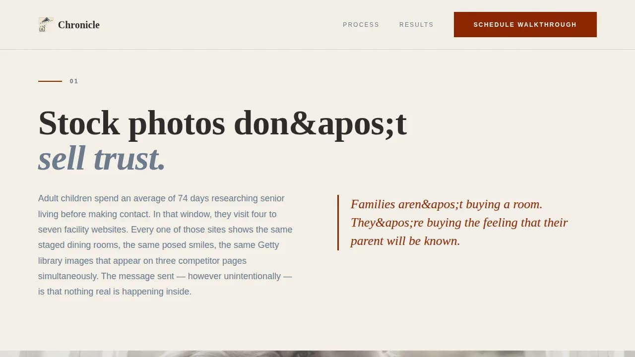 Legacy — Compassionate Senior Care Landing Page Template