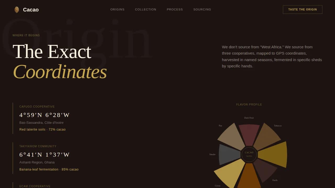 Luxe — Single-Origin Chocolate Landing Page Template