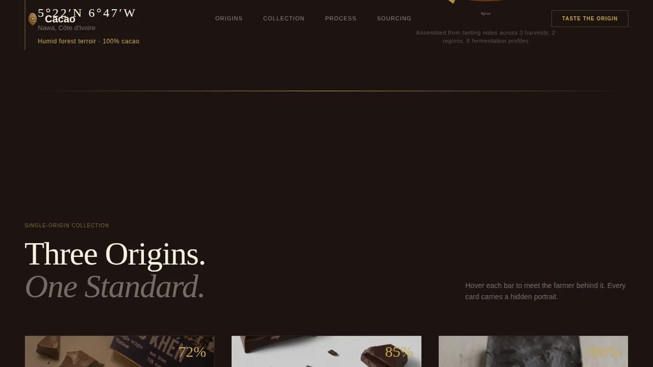 Luxe — Single-Origin Chocolate Landing Page Template