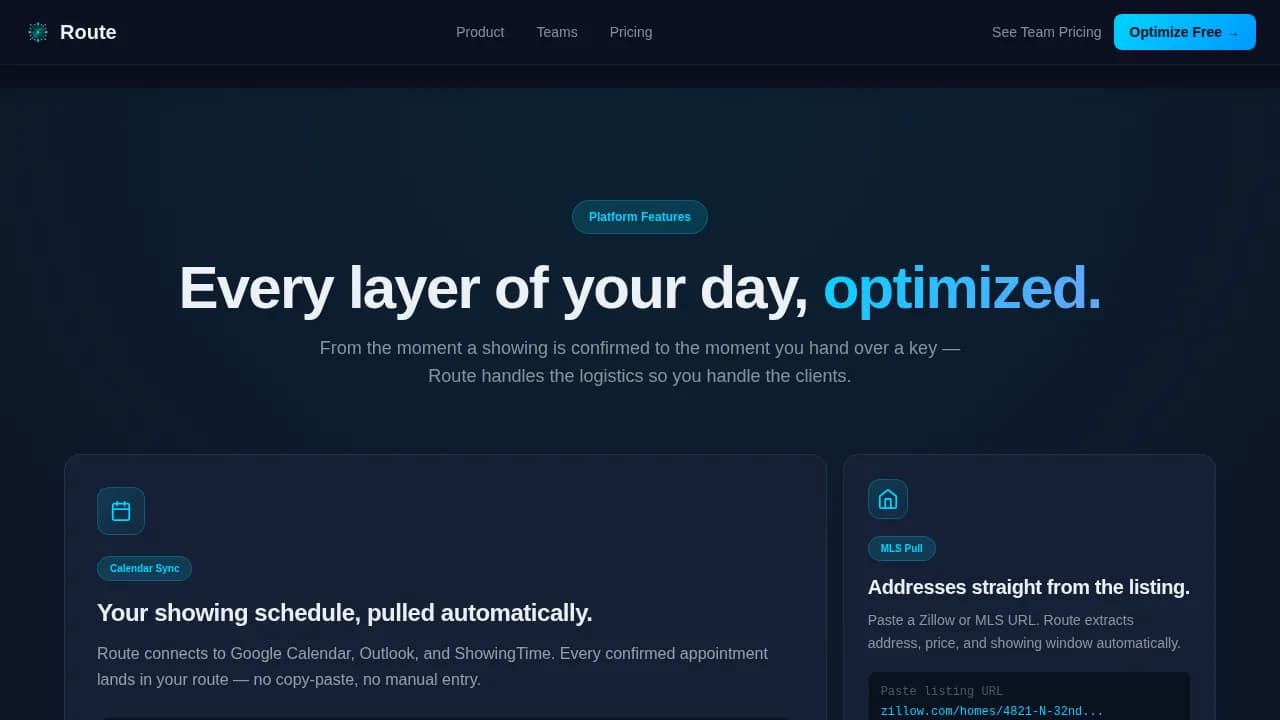 Optimize — Real Estate Landing Page Template